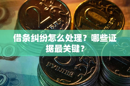 济南借条纠纷怎么处理？哪些证据最关键？