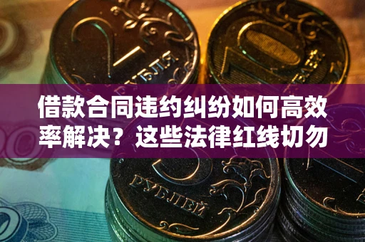 济南借款合同违约纠纷如何高效率解决？这些法律红线切勿触碰
