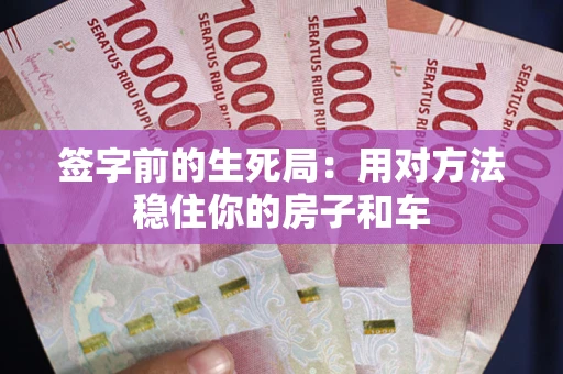 济南签字前的生死局：用对方法稳住你的房子和车