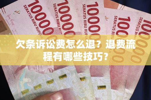 济南欠条诉讼费怎么退？退费流程有哪些技巧？