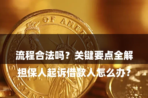 济南

担保人起诉借款人怎么办？流程合法吗？关键要点全解析