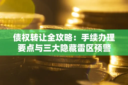 济南债权转让全攻略：手续办理要点与三大隐藏雷区预警