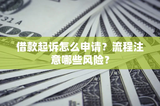 济南借款起诉怎么申请？流程注意哪些风险？